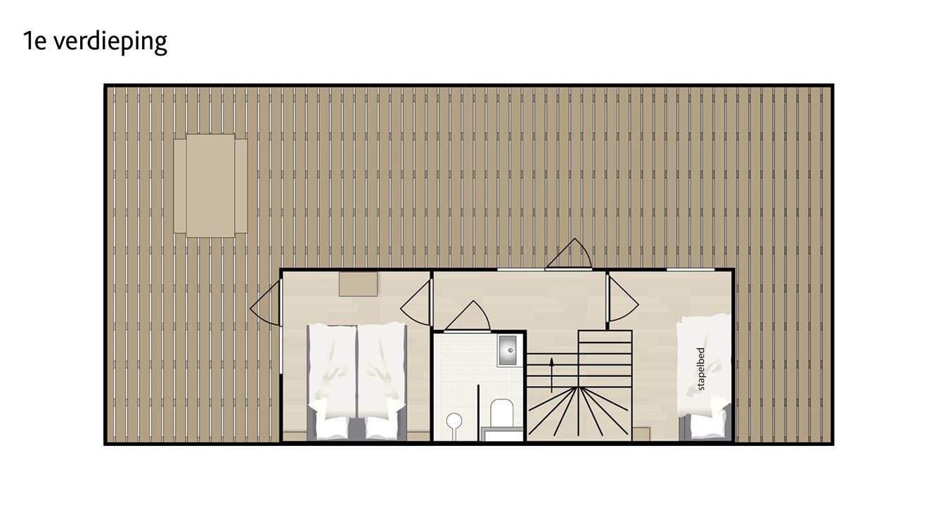 10pers vakantiehuisje Grote Stern Molecaten Park Waterdunen plattegrond 02